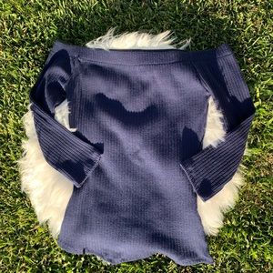 GUESS ribbed off the shoulder top